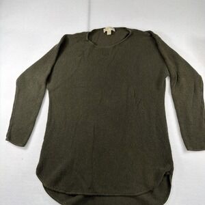 MICHAEL Michael Kors Round Neck‎  Hi-Lo Olive Green Knit Sweater Size Large